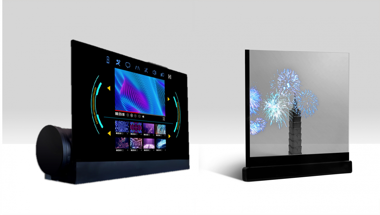 可捲式、折疊性、高透明